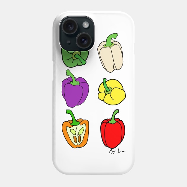 Colourful Bell Peppers Phone Case by MAXLEE