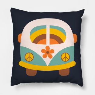 hippie bus Pillow