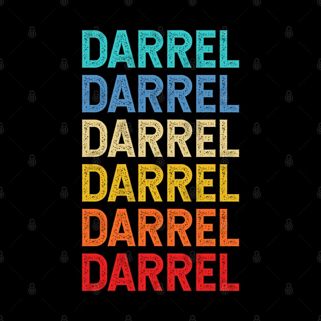 Darrel Name Vintage Retro Custom Gift Named Darrel by CoolDesignsDz