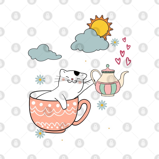 Tea Makes The Grey Clouds Go Away by leBoosh-Designs