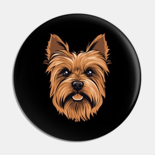 Australian Terrier Face Cute Cartoon Puppy Dog Lover Pin