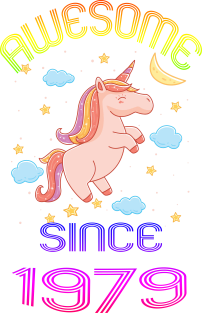 Awesome Since 1979 Funny 40th Birthday Unicorn Lover Gift Idea Magnet