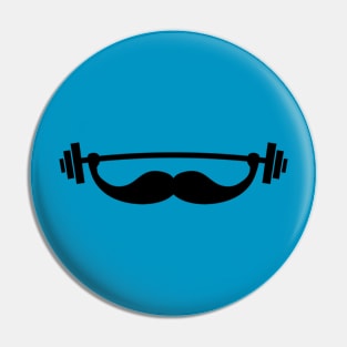 Funny Fitness Mustache / Beard Pin