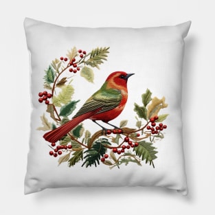 Grandma's embroidered Christmas spirit Pillow