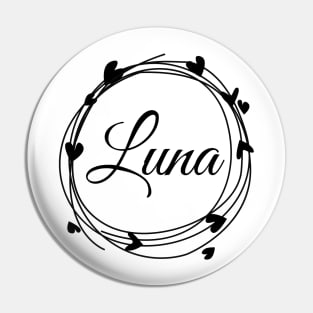 Luna name cute design Pin