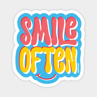 Smile Often Typography Design © GraphicLoveShop Magnet