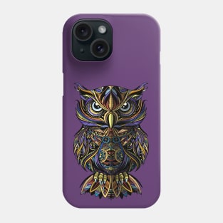 Owl drawn zentangle Phone Case