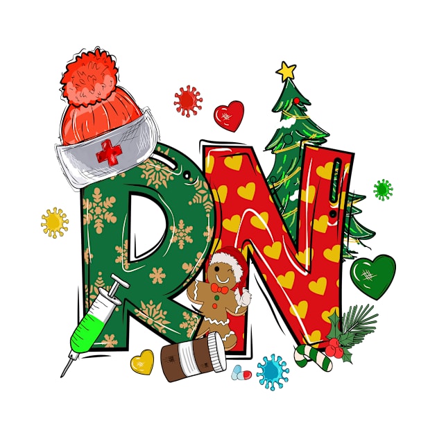 Christmas RN Nursing Xmas ICU Pediatric Nurse by ExprezzDesigns