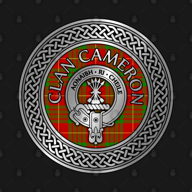 Clan Cameron Crest & Tartan Knot by Taylor'd Designs