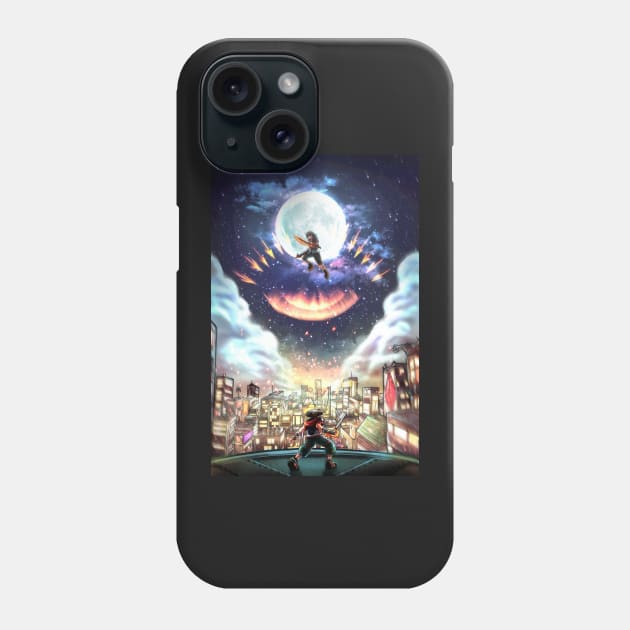 The Final Battle (Kingdom Hearts Sora vs Yozora Poster) Phone Case by Arcanekeyblade5