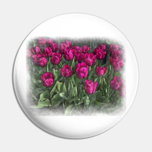 Family Of Red Tulips Pin