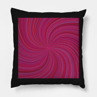 Red swirl, abstract pattern Pillow