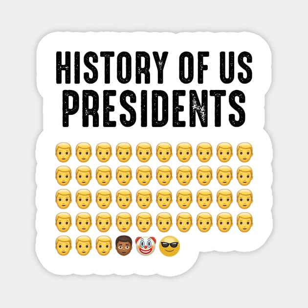 History Of Us Presidents Magnet by LMW Art