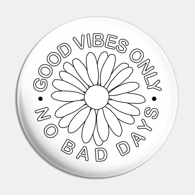 Line Art Daisy Pin by canvaslady