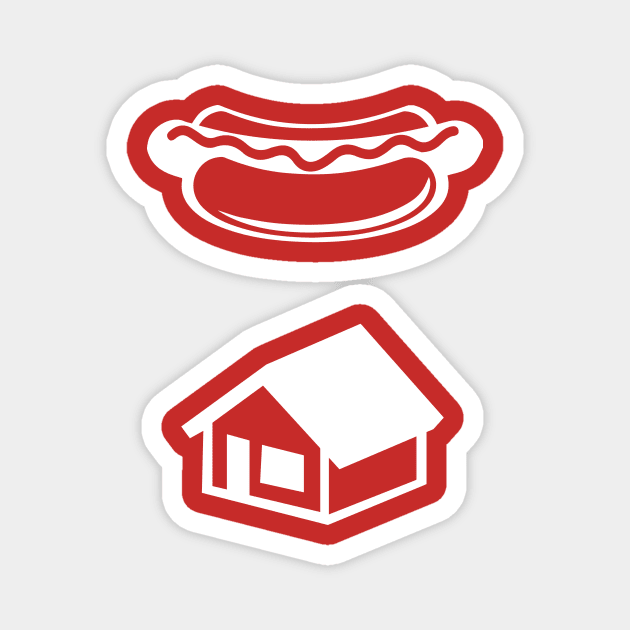 KEVIN'S HOT DOG GHOSTBUSTERS LOGO (white) Magnet by theshirtsmith