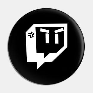 Twitch Angry (White) Pin