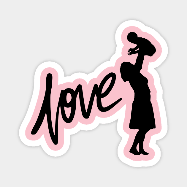 Love mom Magnet by Dankest Merch