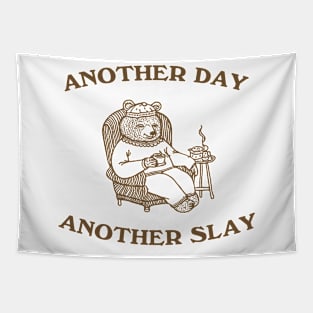 Another Day Another Slay Graphic T-Shirt, Retro Unisex Adult T Shirt, Funny Bear T Shirt, Meme Tapestry