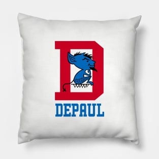 Classic DePaul design with mascot and traditional D Pillow