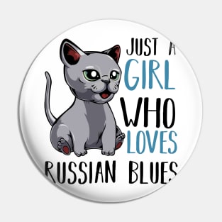 Russian Blue Cat Pin