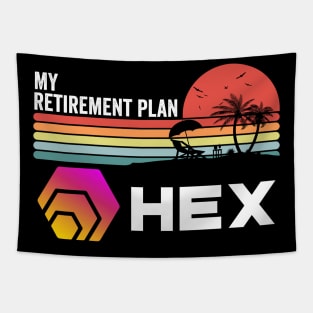 Vintage HEX Coin My Retirement Plan Crypto Token Cryptocurrency Wallet HODL Birthday Gift For Men Women Tapestry