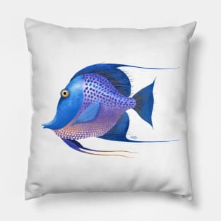 Tropical Blue Fish Pillow