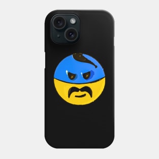 Ukrainian cossack yellow blue emoticon Phone Case