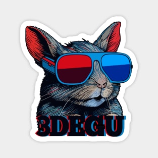 Degu 3D effect pun Magnet