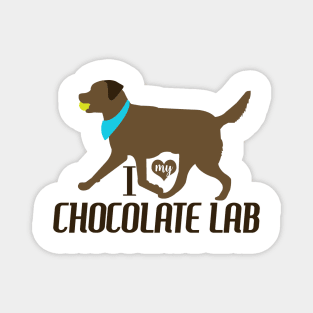 Chocolate Lab Pattern in Blue Chocolate Labs with Hearts Dog Patterns Magnet