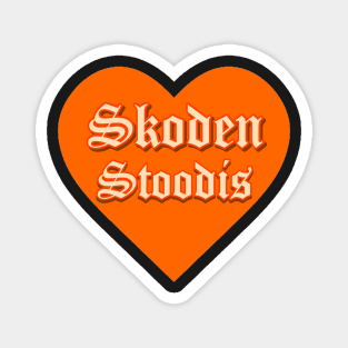 Orange heart skoden stoodis Magnet