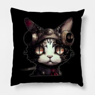 Time Traveling Cat Pillow