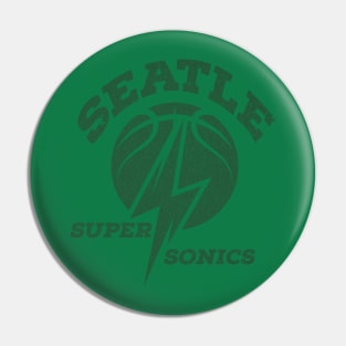 Seattle Supersonics - Retro Grunge Pin