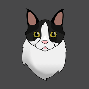 Fluffy black and white cat T-Shirt