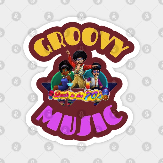 Groovy Music Magnet by ZippyTees