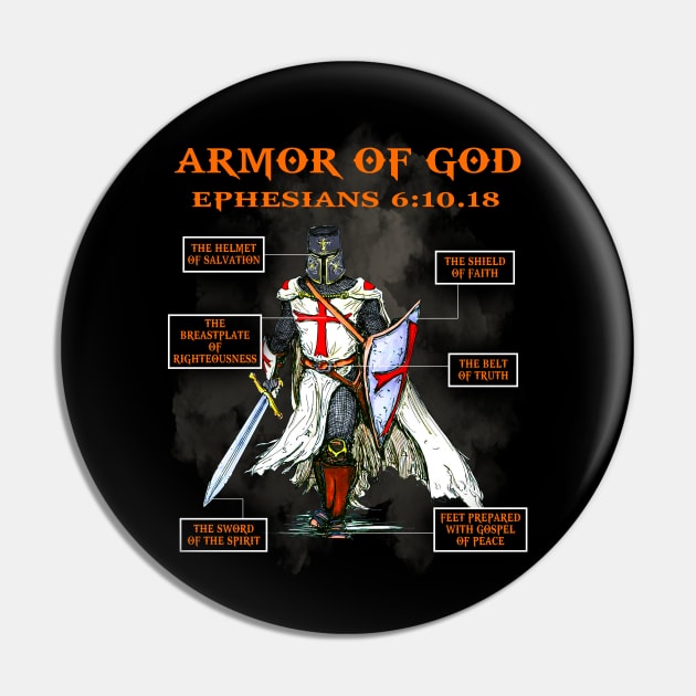 Armor Of God Pin by Nifty T Shirts