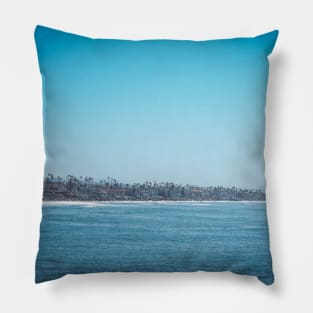 Oceanside California View of City from Pier V2 Pillow