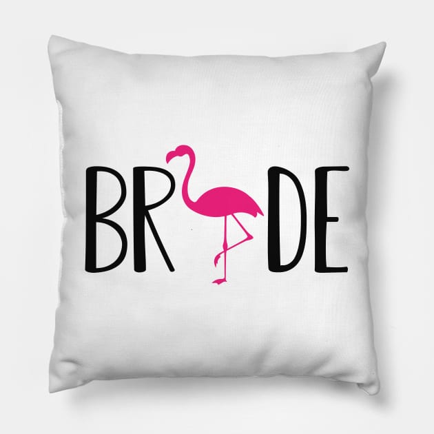 Bride - Flamingo Theme Pillow by KC Happy Shop