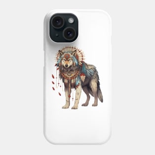 Native American Wolf Phone Case