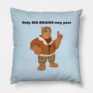 Captain Flynn "Only BIG BRAINS may pass" Pillow