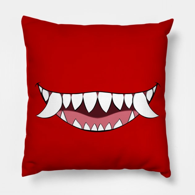 Oni Tusk 1.2 Pillow by CherryCloudsDesigns