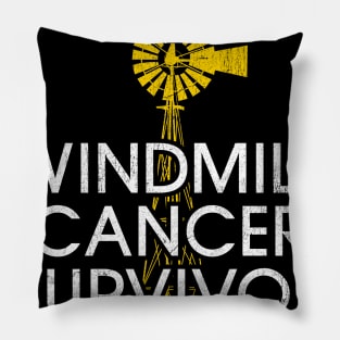 Funny Meme - Windmill Cancer Survivor graphic Pillow