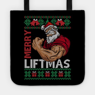 Merry Liftmas Ugly Christmas Gym Workout Gift Mens 3 Tote