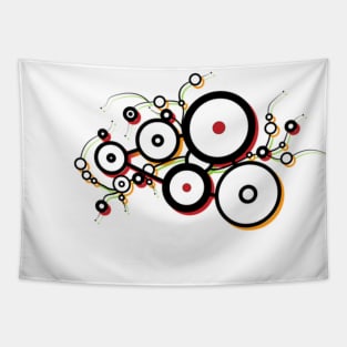 Abstract circles, pattern Tapestry