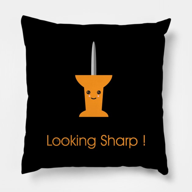 Looking Sharp! Pillow by ForbiddenFigLeaf