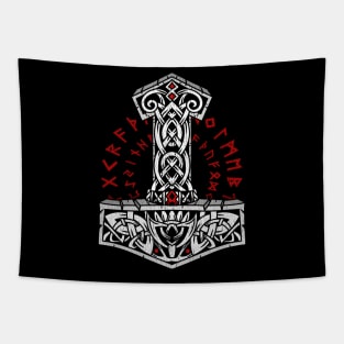 Mjolnir Hammer of God - Norse Mythology viking Tapestry