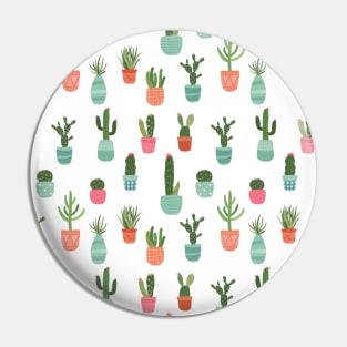 Desert Cactus Garden - Succulents and Cacti Pattern - Cute Potted Plants Pin