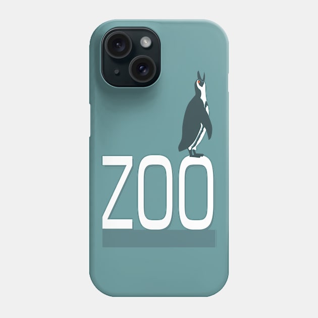 Zoo sign with penguin Phone Case by Hayh0