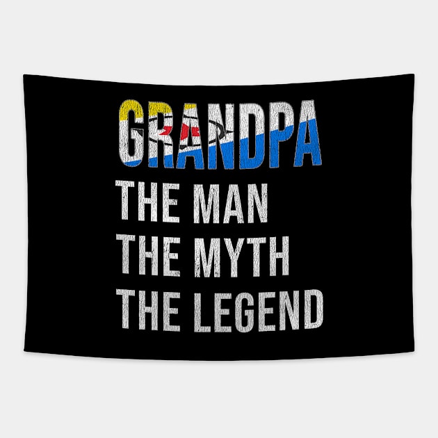 Grand Father Bonaire Dutch Grandpa The Man The Myth The Legend - Gift for Bonaire Dutch Dad With Roots From  Bonaire Tapestry by Country Flags