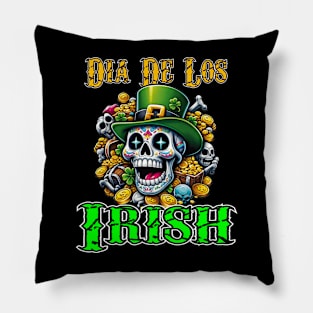 St. Patrick's Day - Dia de los Irish (Transparent Background) Pillow