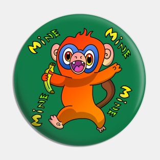 Booki the Banana Loving Monkey Pin